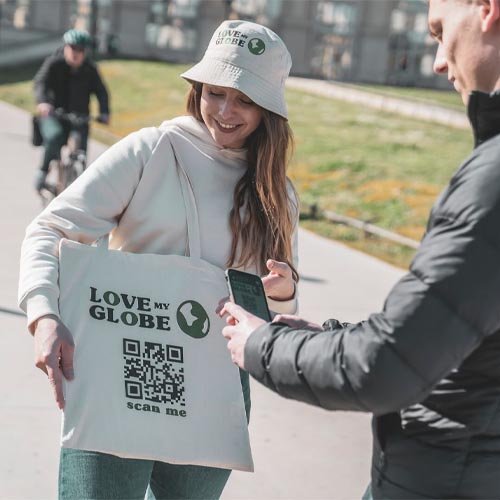 QR code tote bag personnalisé